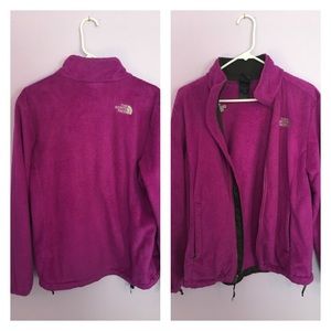 Berry colored northface jacket