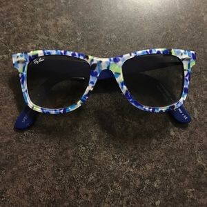 Authentic floral ray bans. Barely worn!