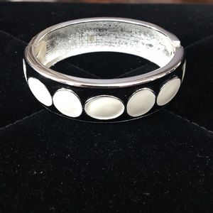 Black and White Enamel Bangle