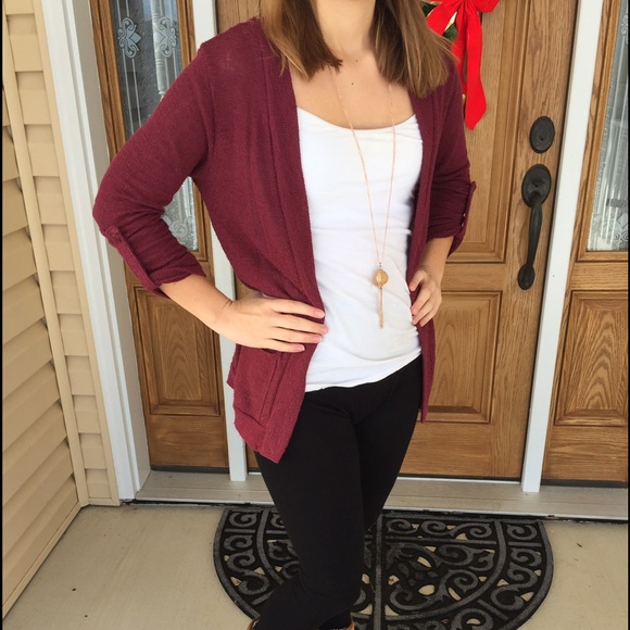 Cranberry cardigan