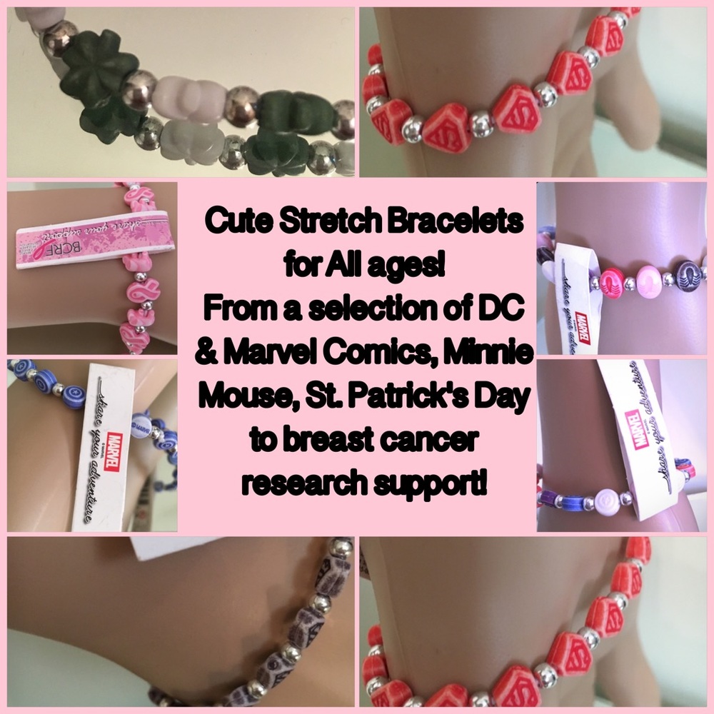 STRETCH bracelets, your choice DC, Marvel, Support