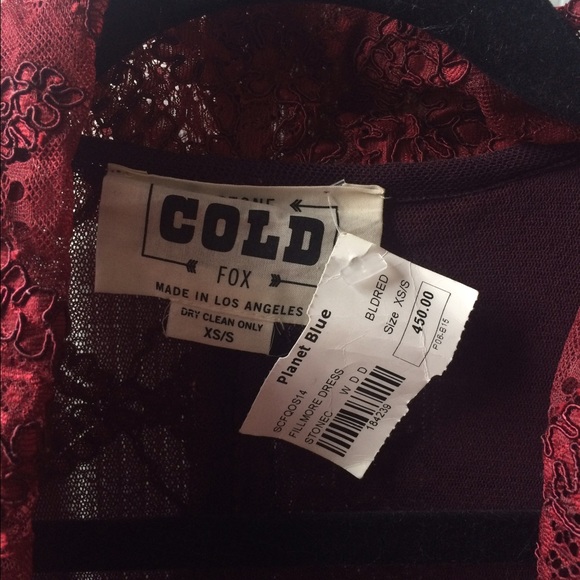 Stone cold fox long sleeve maroon wrap dress - Picture 5 of 5