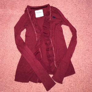 beautiful wine colored cardigan 🍷