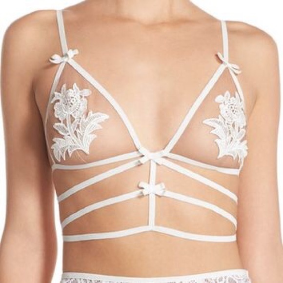 For Love and Lemons Other - For Love and Lemons Floral Sheer Bralette