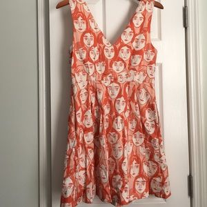 Anthropologie fun face dress