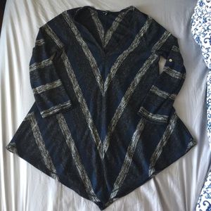 Blue & Grey Chevon Tunic
