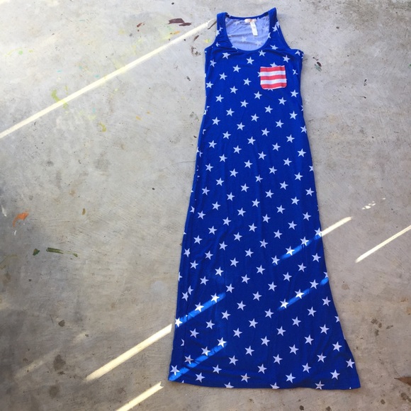 Stars and Stripes NYC Maxi Dress