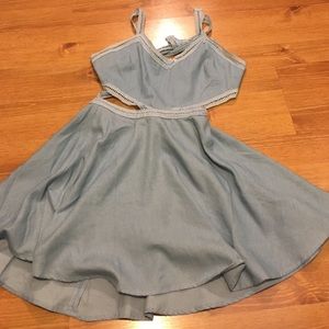 NWT Open back baby blue dress!