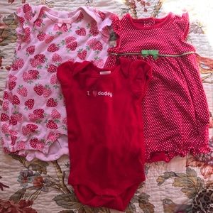 Gymboree Strawberry Valentine's Day outfits.