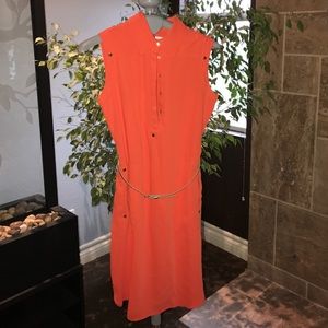 Orange Calvin Klein dress