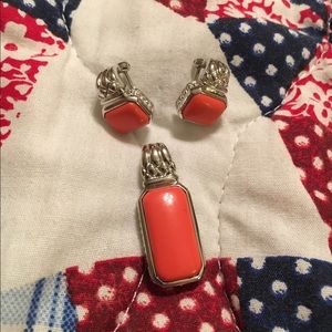 Sterling Silver Earrings and Pendant