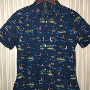 Forever 21 Navy sailboats shirt M