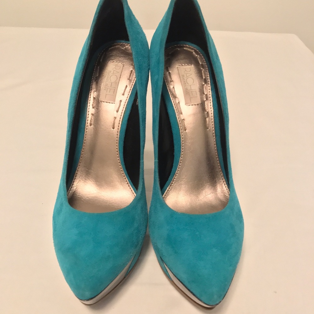Rachel Roy suede statement heels