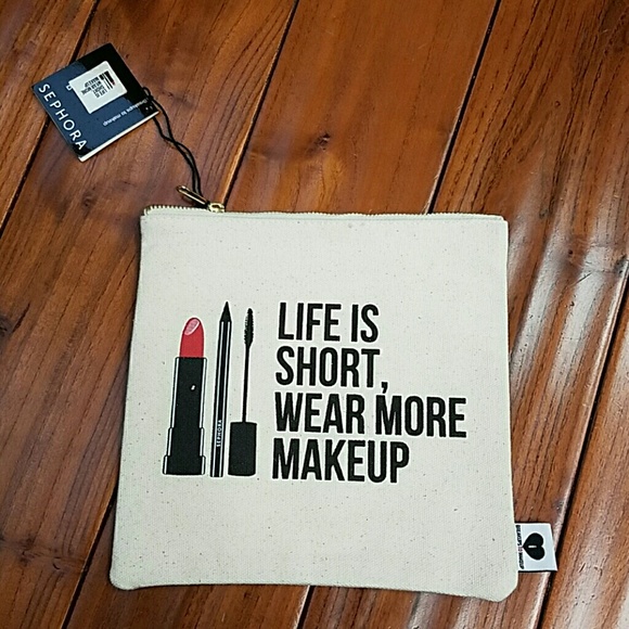 Sephora cosmetic make up pouch bag
