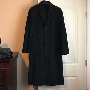 Men's Black Cashmere Trench Coat