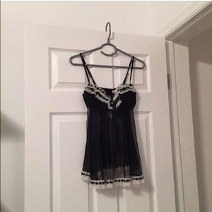 Vintage cami with lace trim