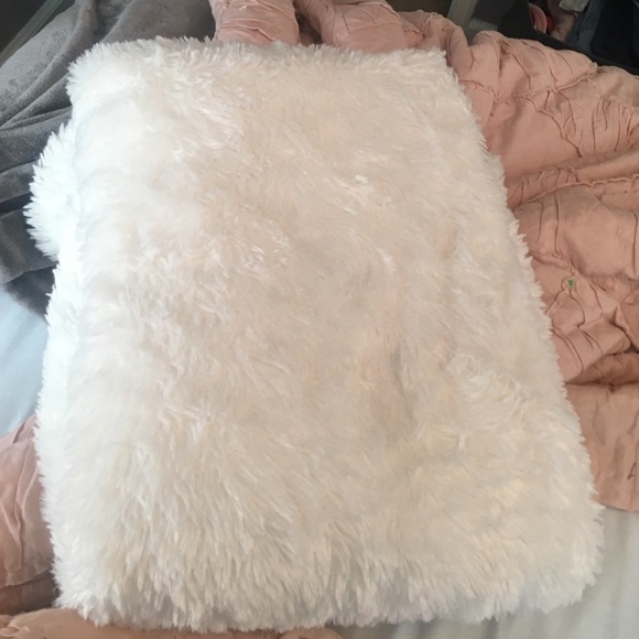Fuzzy white blanket