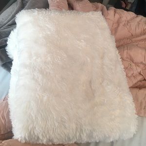 Fuzzy white blanket