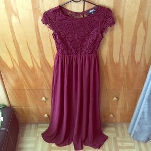 Lulu's Wine Evening Gown