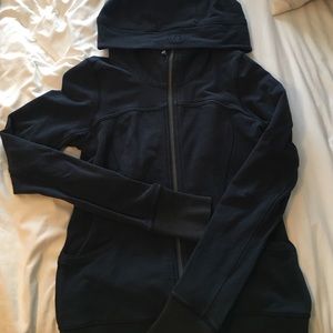 Lululemon Navy fitted zip up sweatshirt