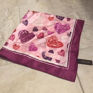 Coach 100% silk scarf