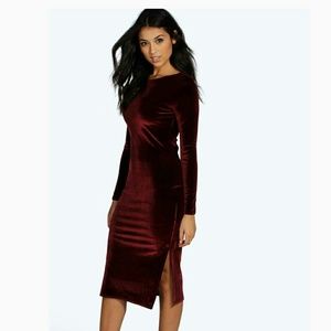 Never worn Velvet Midi Dress