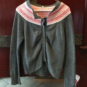 Free People Sz L buttoned sweater