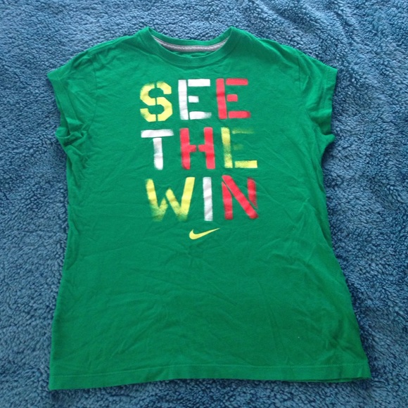 Green Nike tee shirt