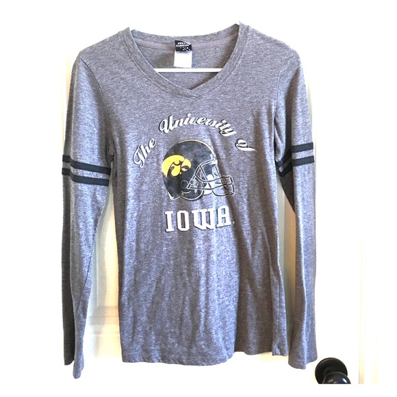 Long sleeved University of Iowa shirt.