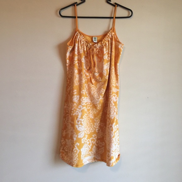 Lucky Brand Golden Flower Print Dress size Small