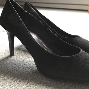 Calvin Klein black suede heel