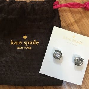 Kate Spade Silver Glitter Earrings