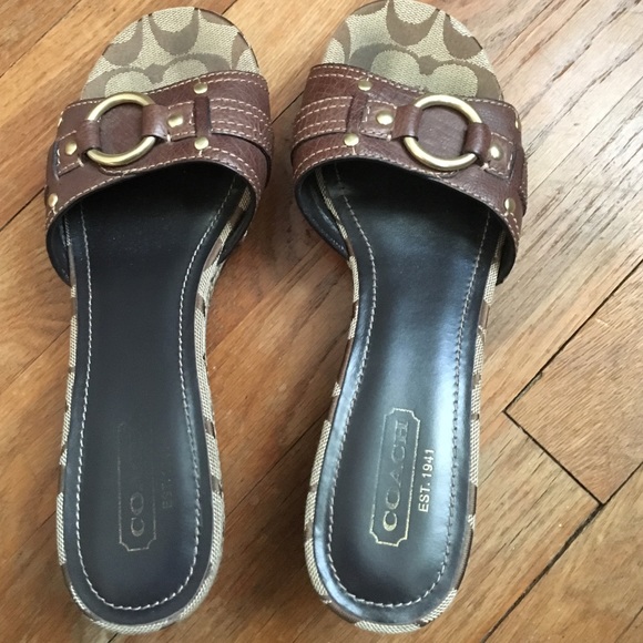 Coach wedge sandals