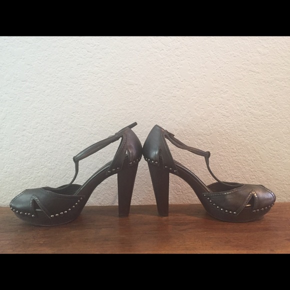 Prada Silver Studded Platforms - image 2