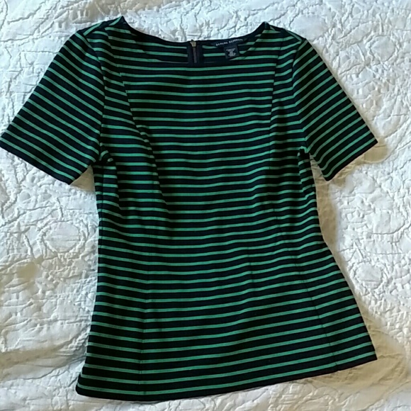 Banana Republic green and black structured top