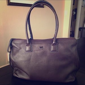 Mywalit Milano Leather Tote Color: Plum