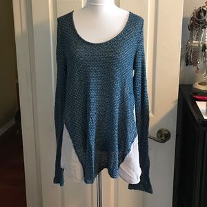 Lush Long Sleeve Knit and Sheer Top
