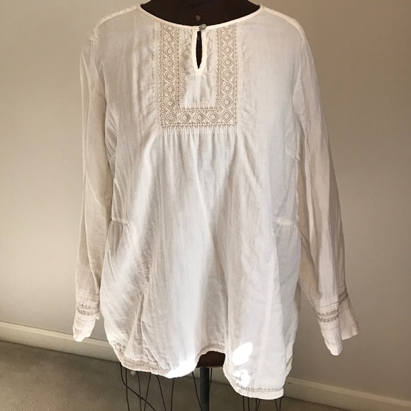 Embroidered Ivory JJill Top