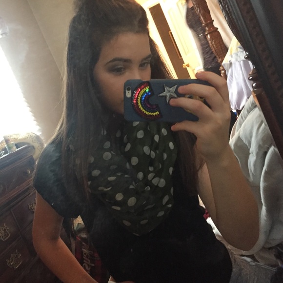 Green Polka Dot Scarf