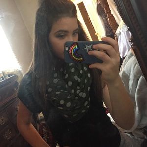 Green Polka Dot Scarf