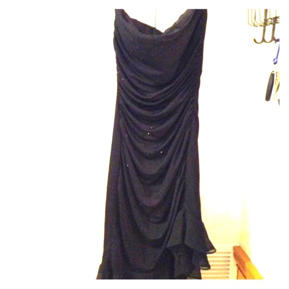 Black cocktail dress with sequins