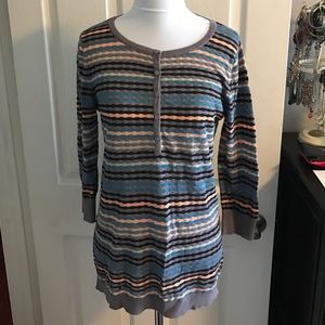 Frenchi Striped 3/4 Sleeve Top