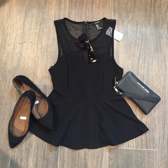 Black Peplum Blouse