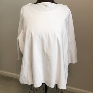 Cotton 3/4 sleeve Eileen Fisher top