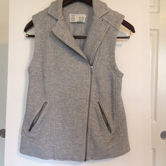 Anthropologie Gray Moto Vest