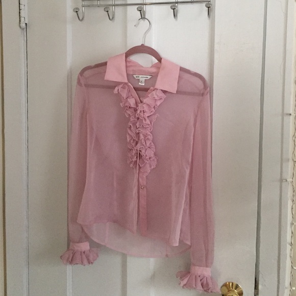 St. John blouse with ruffles