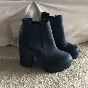 Black ankle booties