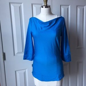 Icebreaker Willow merino wool tee, blue, small