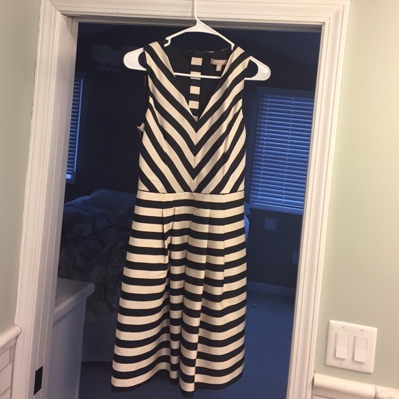 Banana Republic pleated striped dress
