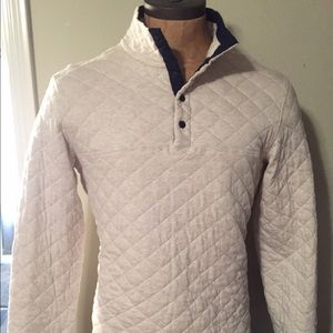 White Merona quilted sweater
